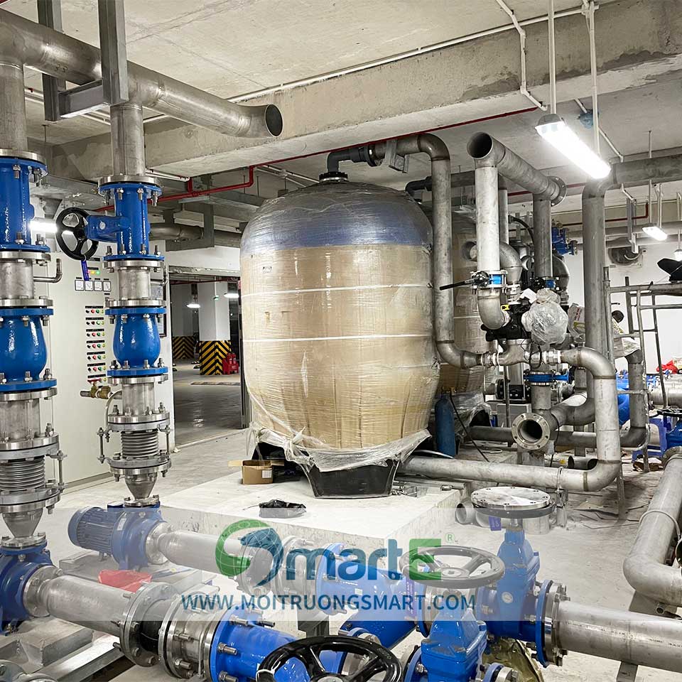 Công trình xử lý nước lọc sinh hoạt công suất 56 m3.giờ - Khu đô thị Ecopark Hưng Yên